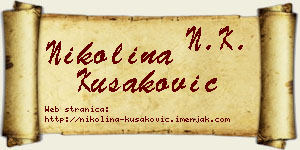 Nikolina Kušaković vizit kartica